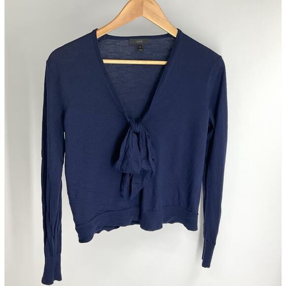 J. Crew Merino Wool V-neck Long Sleeve Top Blouse Sweater - Picture 1 of 10